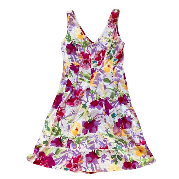 Chaps Floral Mini Dress - Multicolor - Picture 1 of 10